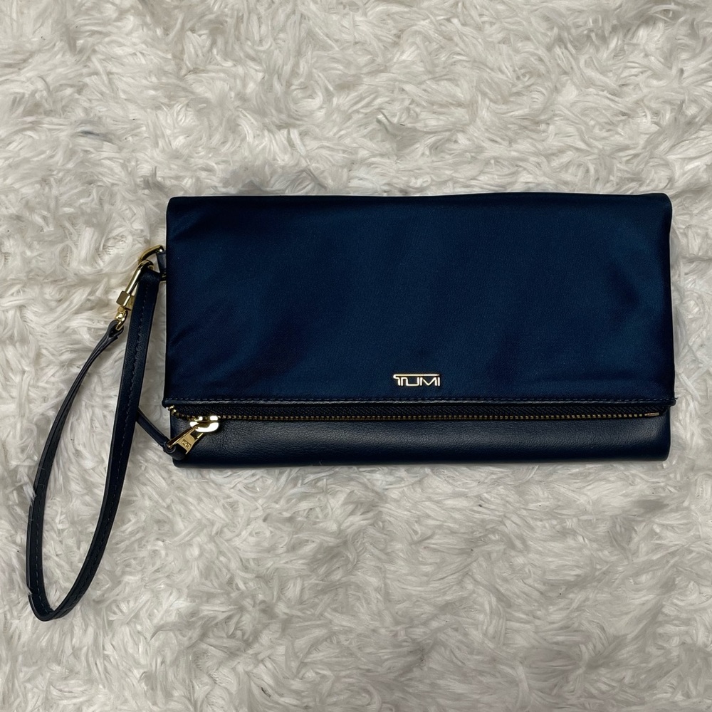 Navy Blue Tumi Wristlet